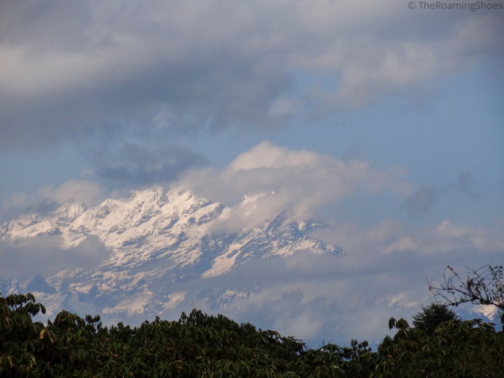 Kanchenjunga shrouded by clouds