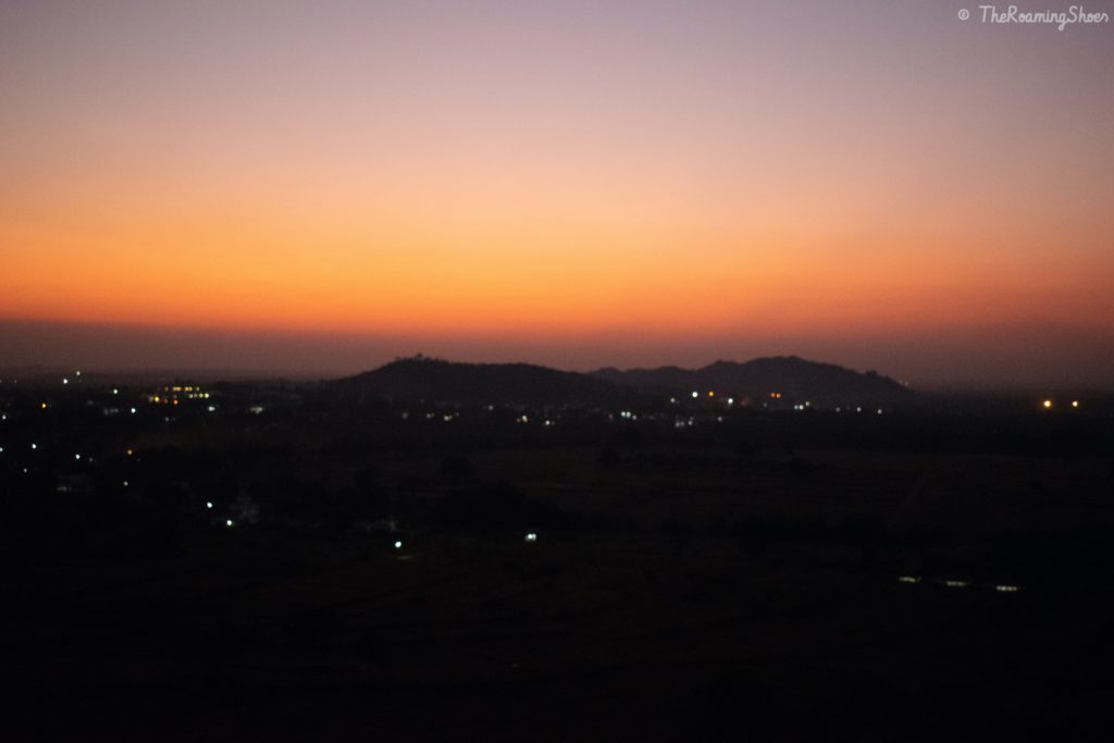 After sunset scene from the hill top