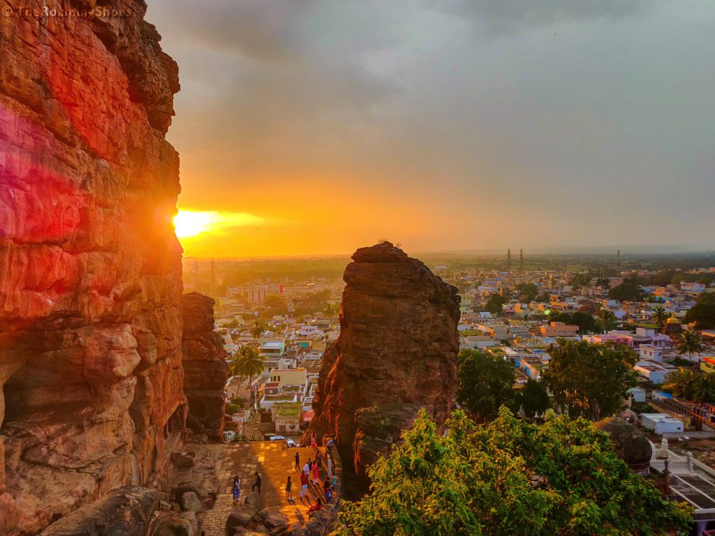 Sunset view from the cave temple, Badami