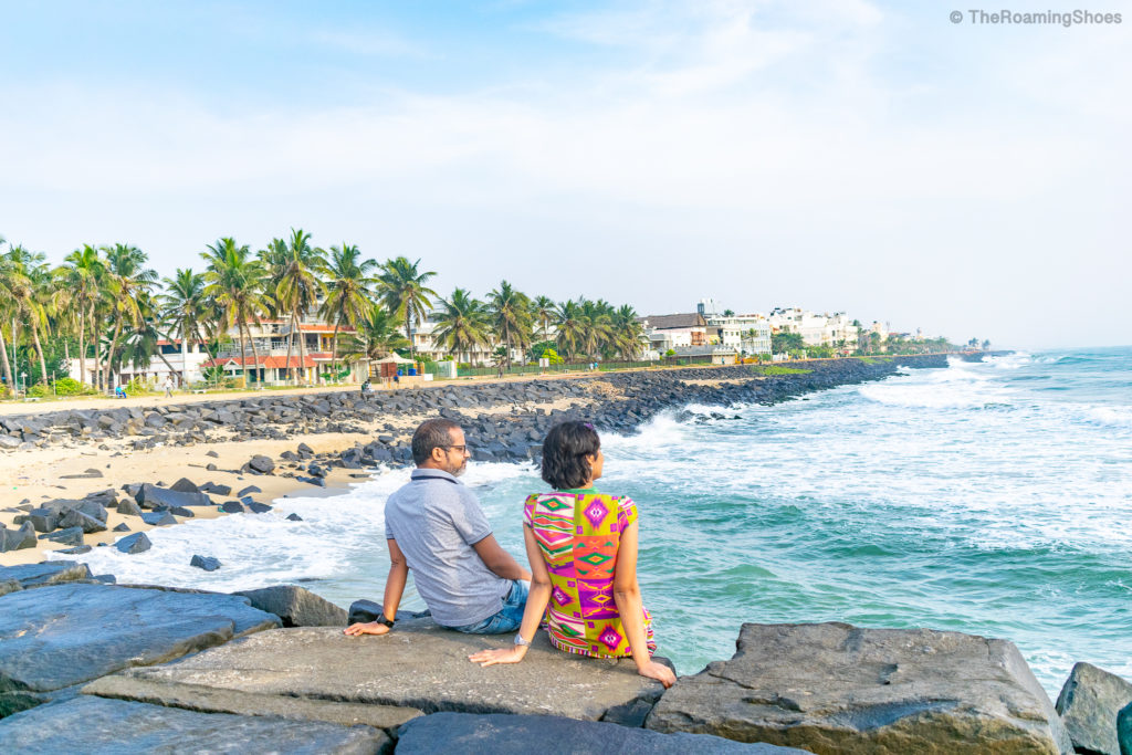 Rock beach in Pondicherry
