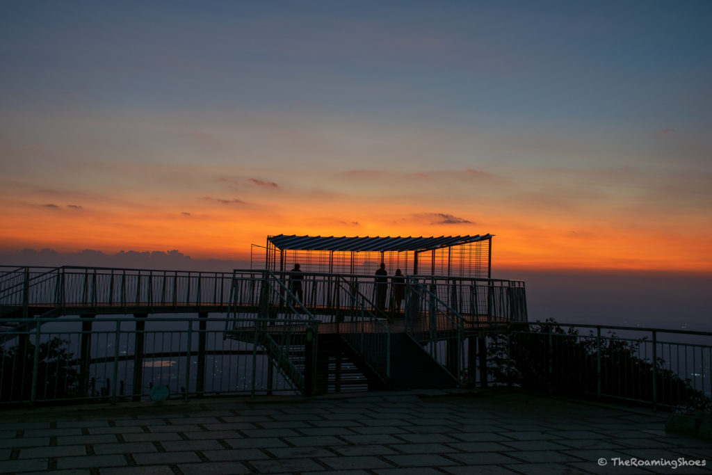 The viewing platform for sunrise at Nandi Hills